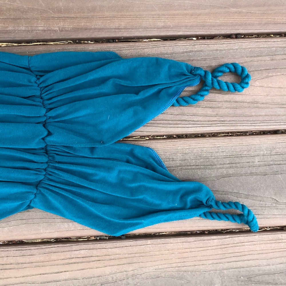 Long Teal Blue Dress